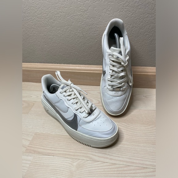 Nike Shoes - Nike Air Force 1 PLT.AF.ORM Summit White Metalic Silver Women's Shoes Size 10